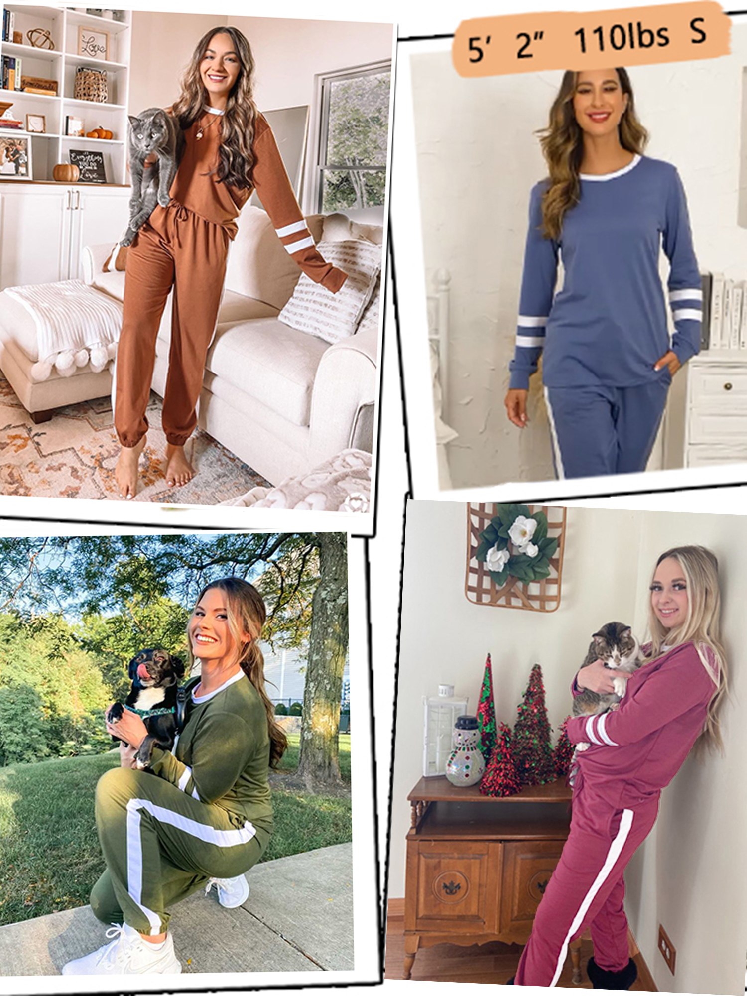 Shine Up Women's Striped Sweatsuit 2-Piece Tracksuit Set photo 5