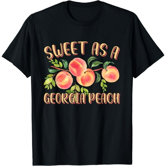 Sweet As A Georgia Peach Cute Funny Southern Georgia Girl T-Shirt mens t shirt,black,women,funny,misfits,men,journey,t-shirt