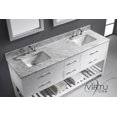 thumbnail image 5 of Caroline Estate 72" Double Bath Vanity in White with White Marble Top and Square Sinks with Matching Mirrors, 5 of 6