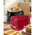 thumbnail image 5 of Pure Red Toaster Cover 4 Slice, Simple Solid Color Dustproof Bread Machine Oven Cover with Storage Pockets, Fits Most Kitchen Toasters Protector, 5 of 5