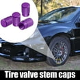 thumbnail image 2 of Motoforti Universal Color Tire Valve Cap Car Accessories Aluminum Alloy Purple 4 Pcs, 2 of 7