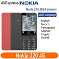 thumbnail image 2 of Teléfono móvil Nokia 220 4G con funciones, nuevo y original, 2024, doble SIM, pantalla de 2,8 pulgadas, batería de 1450 mAh, radio FM y Bluetooth, 2 of 5