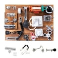 thumbnail image 1 of Juguetes Montessori para niños, accesorios de tablero ocupado, bloqueo de pestillo, juegos cognitivos, juguetes de actividad sensorial educativa para habilidades motoras finas, 1 of 4