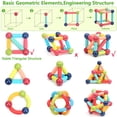 thumbnail image 3 of COUOMOXA Bloques Magnéticos de Construcción STEM 74 Piezas para Niños de 3 a 9 Años, 3 of 6