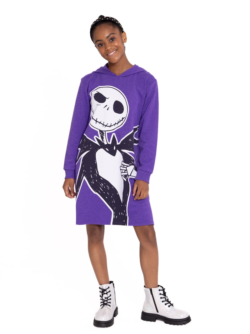nightmare before christmas dress Girls Cosplay Hoodie Purple Size M (7-8) Goth