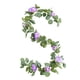 thumbnail image 2 of Guirnalda de hiedra artificial de 190 cm (74,8 pulgadas), enredaderas colgantes de plástico morado con rosas para decoración de bodas (1 unidad) Rkxzt, 2 of 7