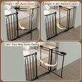 thumbnail image 5 of Fairy Baby Baby Safety Gate with Doorways,29"-37" Extra Wide Pressure Mount Pet Gate Black Metal, 5 of 11