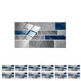 thumbnail image 2 of Twfbrm 12 Sheets Peel and Stick Backsplash Tile, 4"x8" PVC Blue and Gray Marble Design Decorative Wall Tiles, Waterproof Removable Self-Adhesive Tile Stickers for Kitchen Countertop Bathroom, 2 of 9