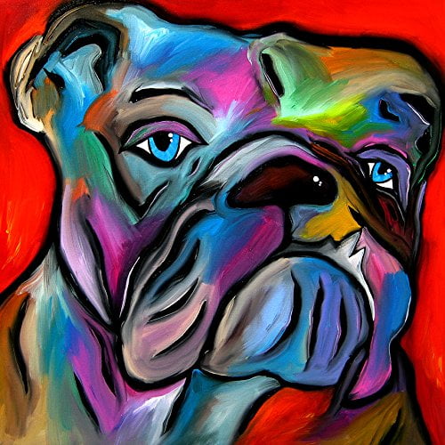 Canvas Thats Bull By Fidostudio 12x12 Gallery Wrap Art Print Poster Wall Decor Dog Pop Bright Colors Pet Dogs Woof Com - Bright Color Dog Paintings Canvas Thats Bull By Fidostudio 12x12 Gallery Wrap Art Print Poster Wall Decor Dog Pop Bright Colors Pet Dogs Woof Com - Bright Color Dog Paintings