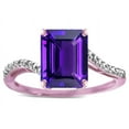 thumbnail image 3 of Star K � Big Stone Octagon Emerald Cut 10x8 Amethyst Bypass solitaire ring, 3 of 9