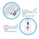 thumbnail image 4 of Vogacara Extractor de vacío de espinillas de poros eléctrico portátil para mujeres y adultos, herramienta de limpieza de espinillas y acné, Cuerpo del baño Blanco azul Vogacara CE013494-01B, 4 of 6
