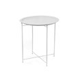 thumbnail image 1 of Table Basse Ronde Blanche En Métal, 1 of 3