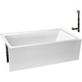 thumbnail image 4 of Streamline GA-303-8-WH 66 in. x 34 in. Acrylic Left-Hand Drain Alcove Bathtub in Glossy White With External Drain in Glossy White, 4 of 6