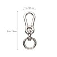 thumbnail image 3 of MIANGASTORE 3pcs Retractable Key Chain Traction Rope Hook Durable Smooth DIY Metal Replacement Webbing Bag Strap Shoulder Strap Chain Buckles, 3 of 8