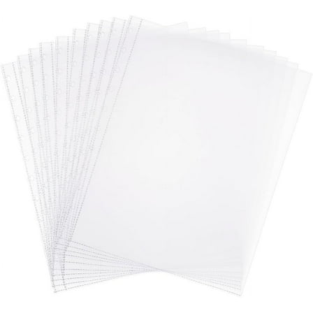 50 Pack Sheet Protector Plastic Sheet Reinforced 11-Hole Page Protector Can Load 8.5x11 Inch Paper Transparent Plastic Page Protector for Document and Photo Storage diy