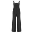 thumbnail image 5 of QATAINLAV Women's Denim Bib Overalls Casual Loose Adjustable Straps Wide Leg Jean Jumpsuits Solid Color Onesie Jeans Work Clothes Black L Ropa de Verano Para Mujer, 5 of 9