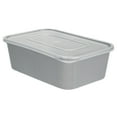 thumbnail image 3 of Futura 25 oz Silver Plastic Take Out Container - with Clear Lid, Microwavable - 6 3/4" x 4 1/2" x 2 1/4" - 100 count box, 3 of 11