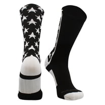 All Stars Crew Socks (Black/White, Small)