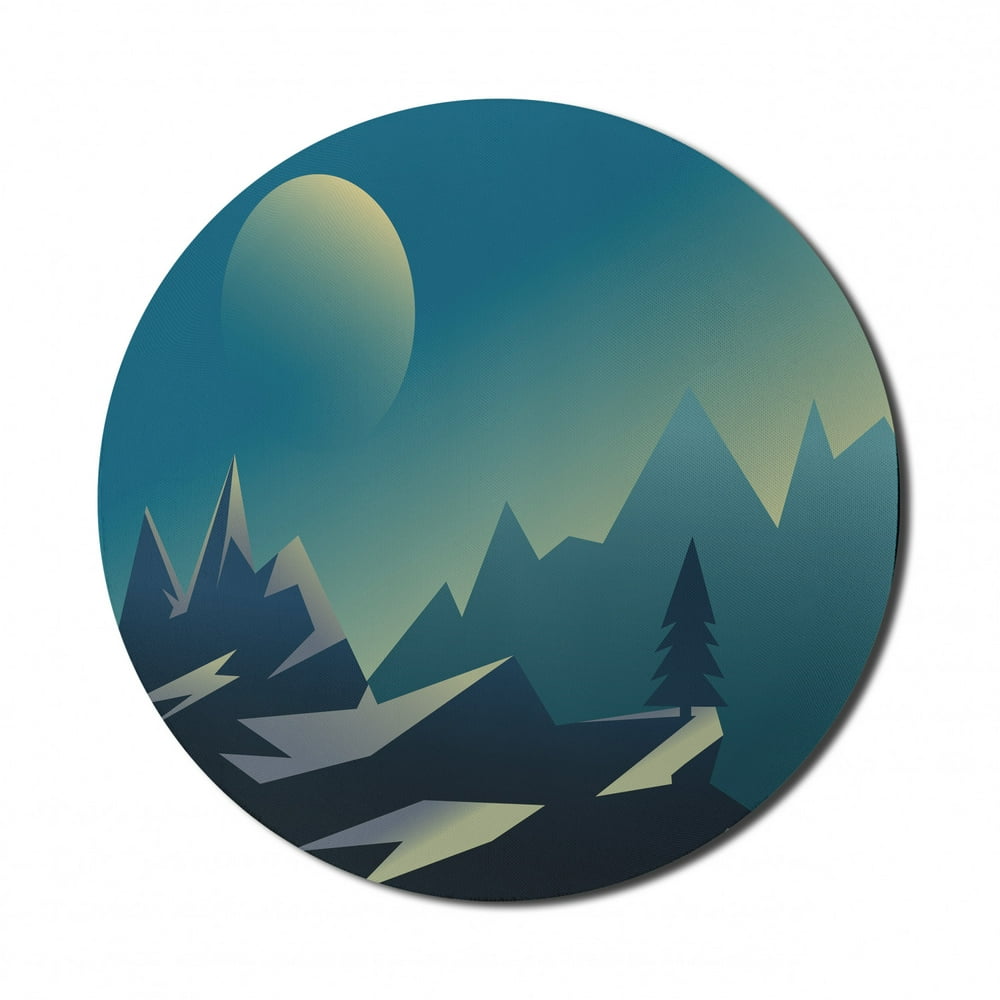 Mountain Mouse Pad for Computers, Geometric Landscape Illustration ...