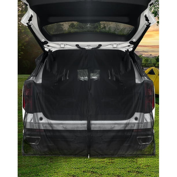 Red de Camping para coche SUV, pantalla de malla para portón trasero de 70x59 pulgadas con accesorio magnético, accesorios ideales para mosquitos para acampar
