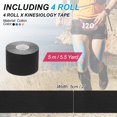 thumbnail image 2 of Uxcell Kinesiology Tape, Adhesive Cotton Sport Muscle Support Tapes Waterproof Elastic Tape for Knee Ankle Wrist Shoulder Blue/Skin/Light Skin/Black, 2 of 7