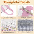 thumbnail image 4 of Pioneer Flower Floral Print Pattern Insulated Lunch Bag for Women & Adults,Large Portable Soft Cooler Lunch Bag,Thermal Food Storage Tote with Pearl Cotton,8.66L,8.75x5.75x9.5 Inch, 4 of 6