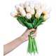 thumbnail image 3 of 15 tulipanes artificiales de seda de tacto real para decoración del hogar, Día de la Madre, primavera, boda, ramos, arreglos florales., 3 of 7