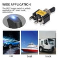 thumbnail image 2 of 3PCS ON Off Rocker Lighted Toggle Switch 30A 12V DC SPST 2 Position 3 Pin Blue LED Light Wired for Car Boat Automotive, 2 of 9