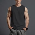 thumbnail image 3 of Men's Summer Loose Casual Cotton Sleeveless Vest Tank Top, 3 of 3