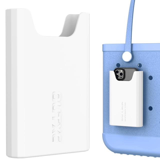 Soporte de teléfono de silicona para bolsas Bogg de OUTXE, color blanco