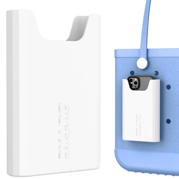 Soporte de teléfono de silicona para bolsas Bogg de OUTXE, color blanco