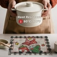 thumbnail image 3 of mubwai Gnomes Christmas Vinyl Winter Placemats Set of 4, 12x18 Inch Washable Plastic Non-Slip Woven Winter Table Mats for Party Kitchen Dining Decor, 3 of 7