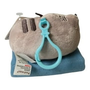 GUND Pusheen Enjoying Coffee and a Book Plush Backpack Clip, 3” (B&N Exclusive)