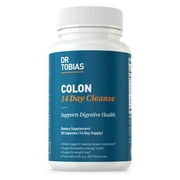 Dr. Tobias Colon 14 Day Cleanse, Advanced Gut Cleanse Detox for Women & Men with Cascara Sagrada, Psyllium Husk & Senna Leaf, Non-GMO Colon Cleanse, 28 Capsules (1-2 Daily)