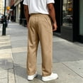 thumbnail image 5 of Baggy Sweatpants Men Casual Straight Leg Big and Tall Plus Size Pants Gym Workout Pants With Drawstring Fashion Clothing Earthy Yellow S, 5 of 6