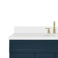 thumbnail image 3 of Ariel Hamlet 55 In. Oval Sink Vanity With White Quartz Countertop In Midnight Blue, 3 of 11