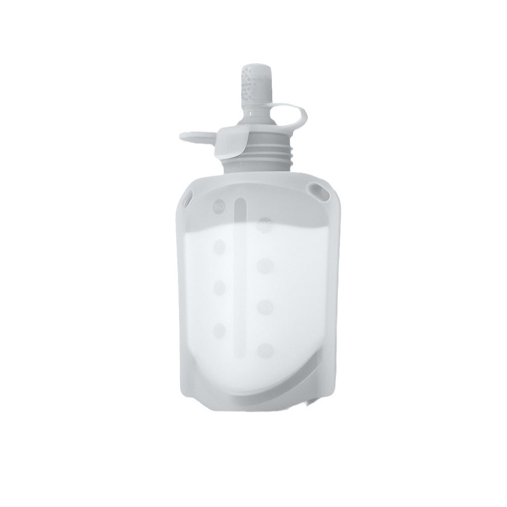 Portable silicone milk storage bag 160ml breast milk storage bag with lid and nozzle leak-proof design