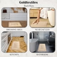 thumbnail image 7 of GOLD TEXTILES Premium Bath Mats 22x34 - Sand Pack of 2 | Soft, Absorbent, Non-Slip Cotton Mats for Bathroom, 7 of 7