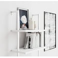 thumbnail image 5 of Zimtown 5-Shelf Wood Bookcase, Wall Mounted Learning Ladder Display Rack for Living Room, Bedroom, Office, White Finish, 5 of 10