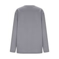 thumbnail image 5 of TKLPEHG Women's Winter Warm Fleece Lined Tops Solid Color Casual Crewneck Sweatshirt Pullover Loungewear Tunic Tops (Gray,XL), 5 of 8