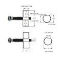 thumbnail image 3 of Wosthever Sillín de puente para bajo, sillín de cuerda fija ligero profesional con placa plegable para accesorios de instrumentos de bajo eléctrico, 3cm Type3 NO3 Wosthever HA063978-01, 3 of 6
