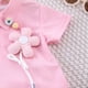 thumbnail image 2 of Gibobby Conjunto térmico bebé Niños pequeños bebés Niñass Primavera Verano sólido algodón manga corta Tops pantalones cortos dos horquillas broche trajes ropa(Rosa, 12-18 Meses), 2 of 5