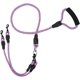 thumbnail image 1 of 1-pack dubbla hundkoppel, nylon hundkoppel splitter med mjukt handtag, trasselfritt dubbelkoppel för promenader och träning med 2 hundar, 1 of 5