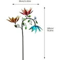 thumbnail image 3 of Large Windmill Sculpture with Metal Flowers and Butterflies for Outdoor Garden Art Decoration - for Yard Enhancements, 3 of 9