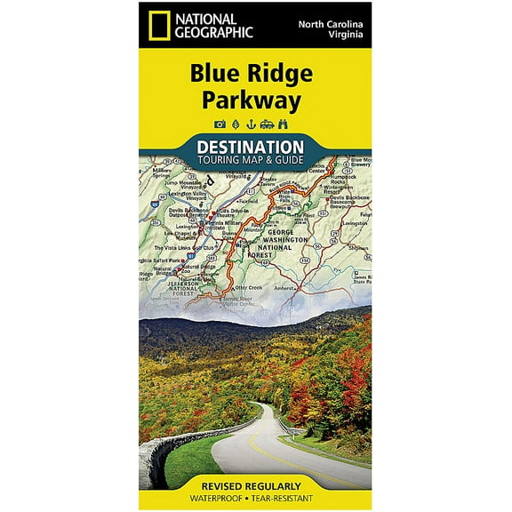 National Geographic Southeast Blue Ridge Parkway Map: Explore North Carolina & Virginia