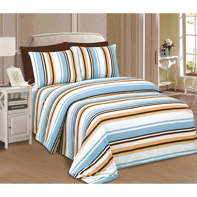 Beverly Hills 1800 Series Ultra Soft Printed 6 PC Sheet Set (Queen, Noah)
