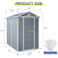 thumbnail image 2 of Rugerasy Sheds & Outdoor Storage, Storage Shed With Air Vents, Lockable Resin Handle, Side Window, Waterproof Storage Shed For Backyard, Lawn, 2 of 8