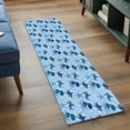 thumbnail image 4 of Summer Marine Life Washable Runner Rugs 2'x6', Ocean Octopus Sharks Starfish White Bubble Low Pile Throw Entryway Rug Non-Slip Sturdy Edge Binding Carpet for Indoor Bedside Entrance Bedside, 4 of 9