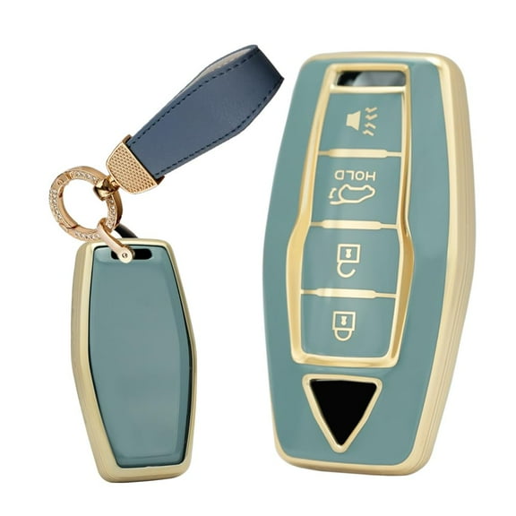 New Key Shells Key Fob Cover Fit for Mitsubishi Outlander 2021 2022 2023 TPU Key Cover Accessories 4 Button Keychain