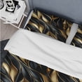 thumbnail image 4 of Designart "Black And Gold Glamour Extravaganza" Marble Bedding Covert Set - Glam Bed Set With 1 Sham, 4 of 5